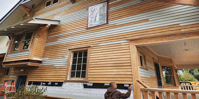 siding repair on a home